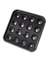 Gse Games & Sports Expert Black Plastic Billiard Ball Carrying Tray, Pool Ball Storage Holder for 2.25-Inch Regulation Size Balls