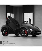 Best Choice Products Kids 12V Ride-On Car Officially Licensed Lamborghini Revuelto w/ Remote, Led Lights