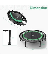 Zenova Rebounder Trampoline for Adults with Bungee Cords, Portable Fitness Exercise Mini Trampoline Without Handle