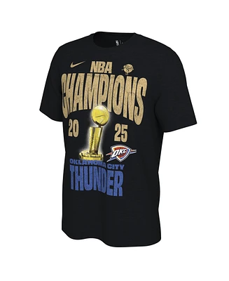 Nike Men's Black Oklahoma City Thunder 2025 Nba Finals Champions Confetti Locker Room T-Shirt
