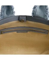 True Religion Frayed Handle Solid Denim Tote
