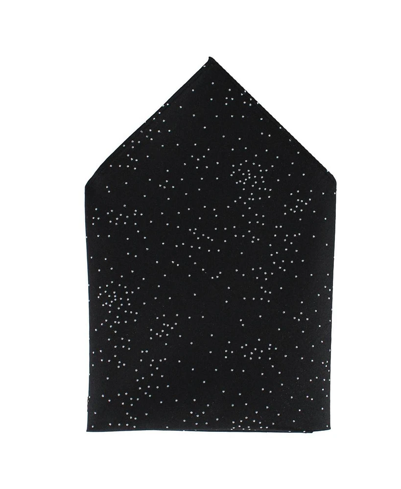 Trafalgar Men's Mystere Metallic Star Light 12 x Silk Pocket Square