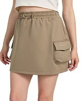 Guess Women's Carla Drawstring-Waist Cargo Mini Skirt