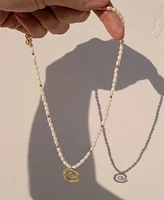 Ettika Aura Swirl Mother of Pearl Choker Necklace