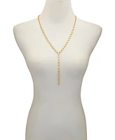 Vince Camuto Gold Tone Cascading Cubic Zirconia Y-Drop Necklace