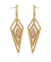 Vince Camuto Gold-Tone Diamond Shaped Drop Earrings