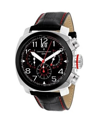 Christian Van Sant Mens Grand Python Black Dial Watch Cv3au1