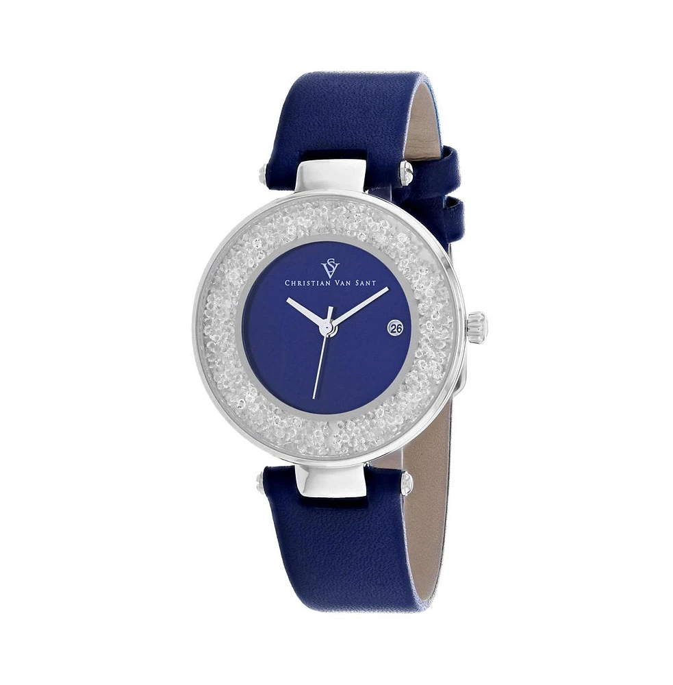 Christian Van Sant Women's Dazzle Blue Dial Watch - CV1222