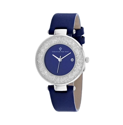 Christian Van Sant Women's Dazzle Blue Dial Watch - CV1222
