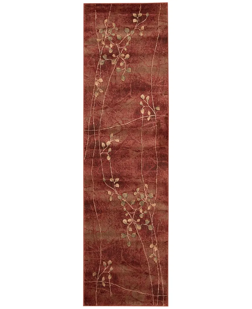 Closeout! Nourison Home Somerset Flame Blossom 2' x 5'9" Runner Rug