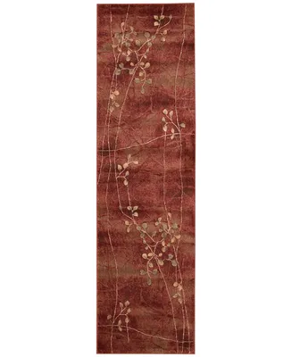 Closeout! Nourison Home Somerset Flame Blossom 2' x 5'9" Runner Rug