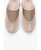 Glea Mesh Rhinestone Mules (Women)