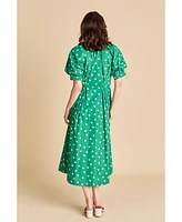 English Factory Women's Heart Printed Midi Dress