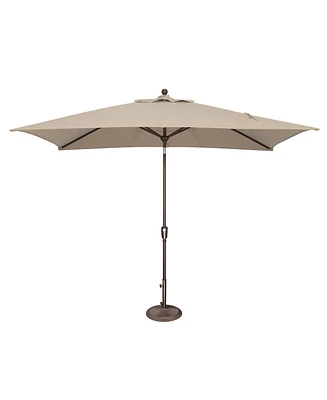 Mondawe 6.6FTx10FT Solefin Rectangle Patio Umbrella with Push-Button Tilt,Bronze Frame
