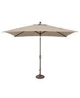 Mondawe 6.6FTx10FT Solefin Rectangle Patio Umbrella with Push-Button Tilt,Bronze Frame