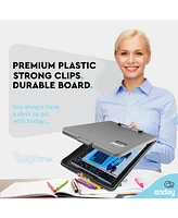 Clipboard with Storage Pink, Letter Compartments Case for Nurse Teachers Plastic Translucent Holds 100 Sheets Also Avail.