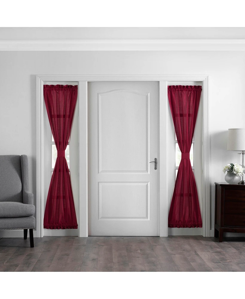 Colette Faux Silk 28" x 72" Sidelight Door Window Panel