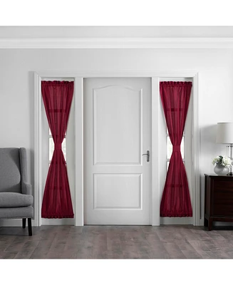 Colette Faux Silk 28" x 72" Sidelight Door Window Panel