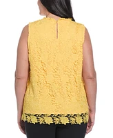 Rafaella Plus Scalloped Lace Sleeveless Top