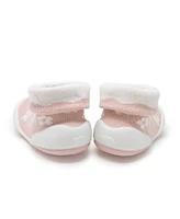 Komuello Baby Girls First Walk Sock Shoes Daisies