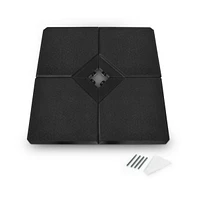 4 Pieces Square Fillable Patio Umbrella Base Set with Handle and Funnel