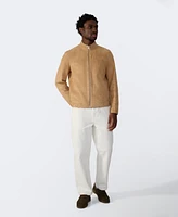 Furniq Uk Men's Suede Bomber Jacket, Created for Macy's