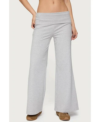 Edikted Women's Wide Leg Fold Over Pants