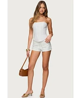 Edikted Women's Hadar Linen Look Corset