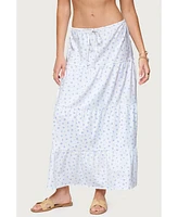 Edikted Women's Charley Floral Tiered Maxi Skirt