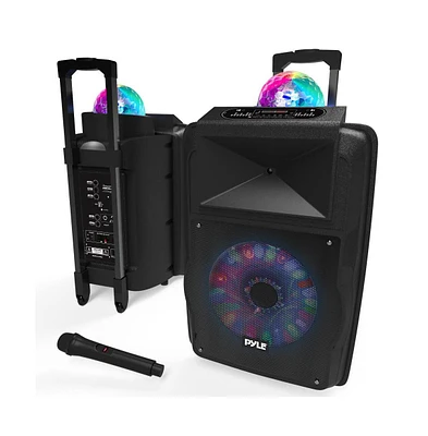 Pyle 700W Wireless Portable Pa Speaker System – Rechargeable, Bluetooth, Usb, Micro Sd, Fm, Aux, Mic & Dj Lights – For Parties