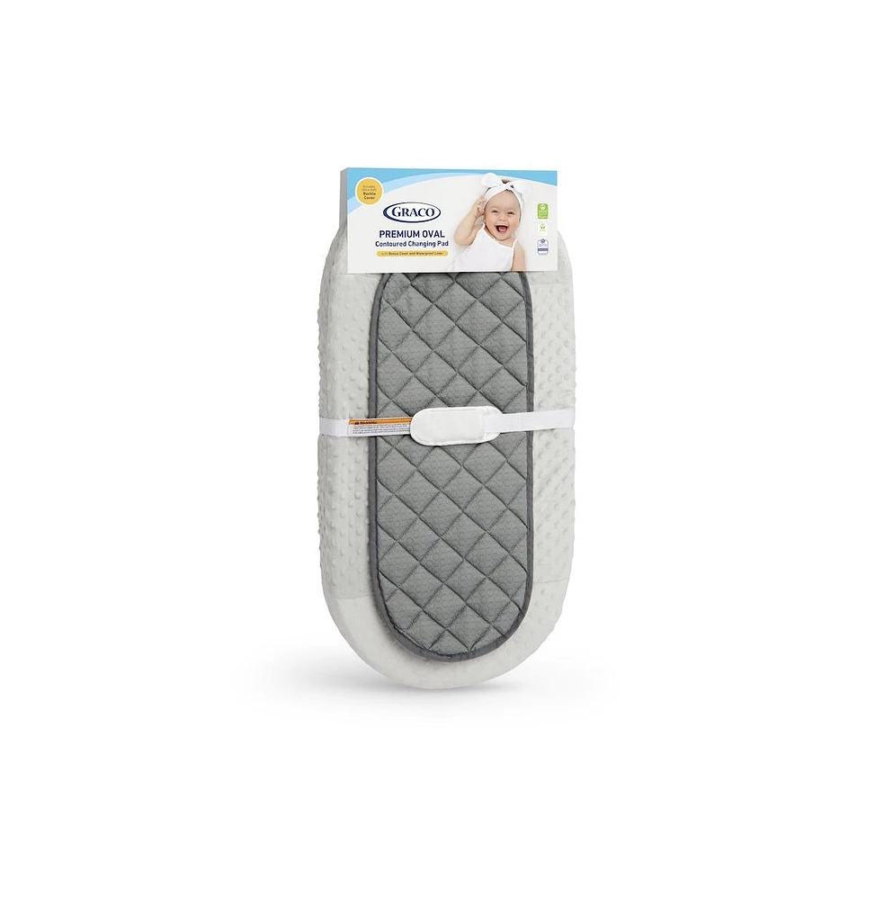 Graco Premium Oval Contoured Changing Pad with Bonus Cover and Water