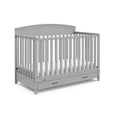 Graco Benton 5-in-1 Convertible Crib with Drawer (Pebble Gray)