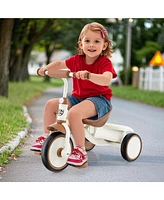 Kids Tricycle Toddler Trike with Adjustable Seat & Storage Basket 3 Wheel Bike