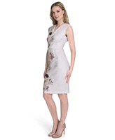 Calvin Klein Women's Sleeveless Scuba Sheath Dress