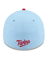 New Era Men's Light Blue/Red Minnesota Twins 2025 Fourth of July 39THIRTY Flex Hat