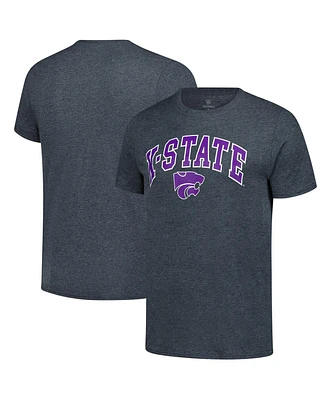Fanatics Unlabeled Men's Heather Charcoal Kansas State Wildcats Basic Arch T-Shirt