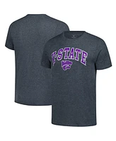 Fanatics Unlabeled Men's Heather Charcoal Kansas State Wildcats Basic Arch T-Shirt