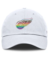 Fanatics Men's White Detroit Red Wings Pride Adjustable Hat