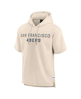 Fanatics Men's Cream San Francisco 49ers Elements Future Ground Lettering Short Sleeve Pullover Hoodie