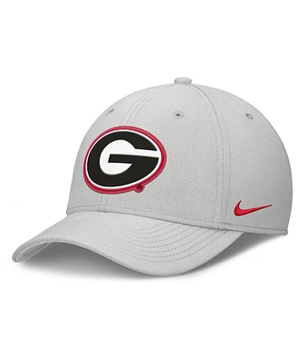 Nike Men's Gray Georgia Bulldogs Rise Practice Performance Adjustable Hat