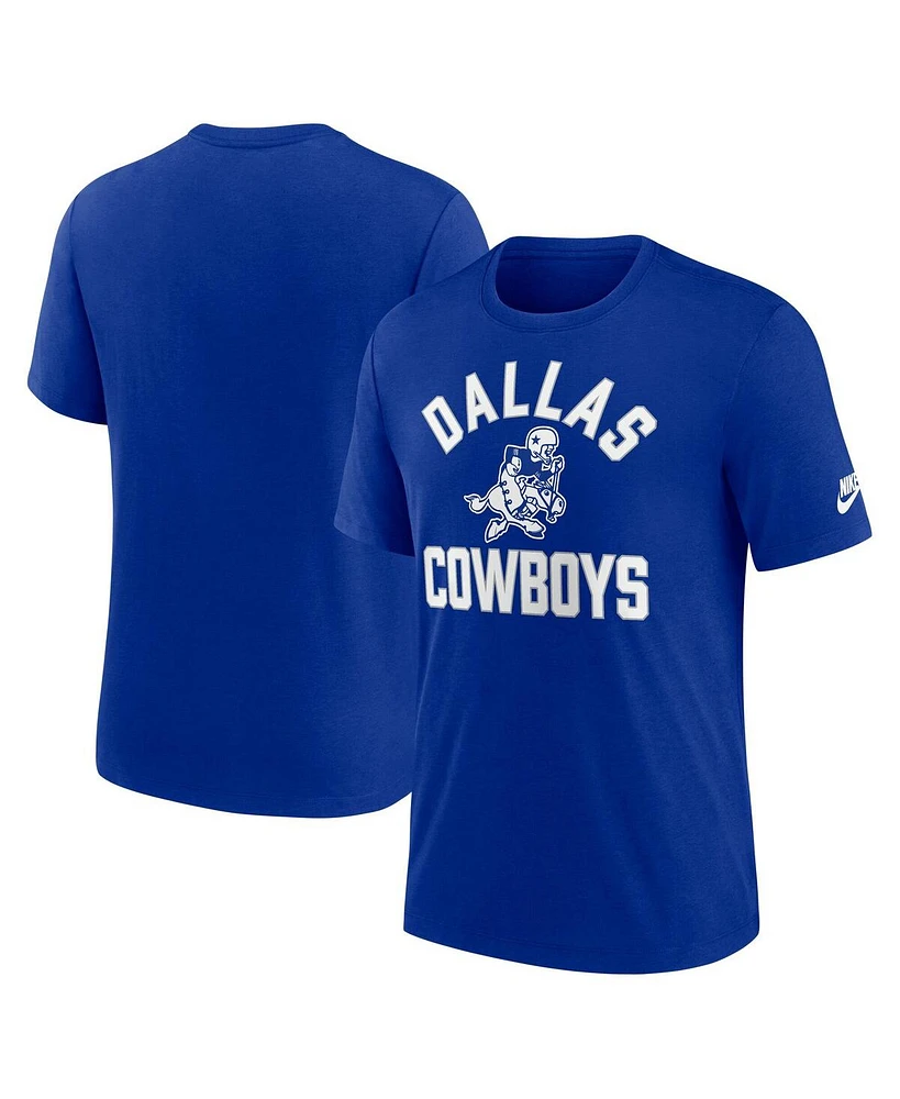 Nike Men's Royal Dallas Cowboys Favorable Timeline Tri-Blend T-Shirt