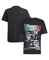 Adidas Men's Kimi Antonelli Black Mercedes-amg Petronas F1 Team Driver Wear Graphic T-Shirt