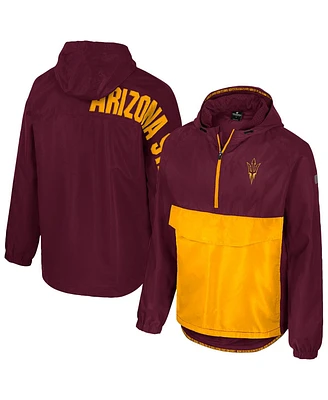 Colosseum Men's Maroon Arizona State Sun Devils Reloaded Anorak Half-Zip Jacket