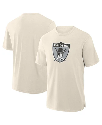 Fanatics Men's Cream Las Vegas Raiders Slub T-Shirt