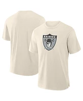 Fanatics Men's Cream Las Vegas Raiders Slub T-Shirt