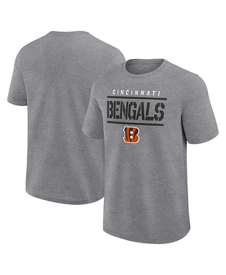 Logo Athletic Men's Heather Gray Cincinnati Bengals Top Notch T-Shirt