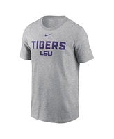 Nike Men's Heather Gray Lsu Tigers Campus 2-Hit T-Shirt