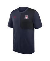 Nike Men's Navy Arizona Wildcats 2025 Sideline Uv Performance Coach T-Shirt