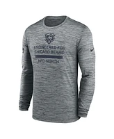 Nike Men's Gray Chicago Bears Sideline Velocity Performance Long Sleeve T-Shirt