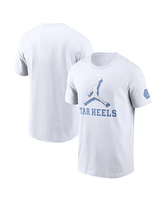 Jordan Men's White North Carolina Tar Heels Primetime 2-Hit Swoosh T-Shirt